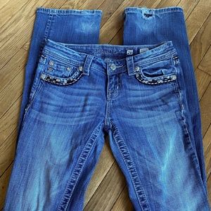 Miss Me Sequined Easy Boot Cut Jeans 26